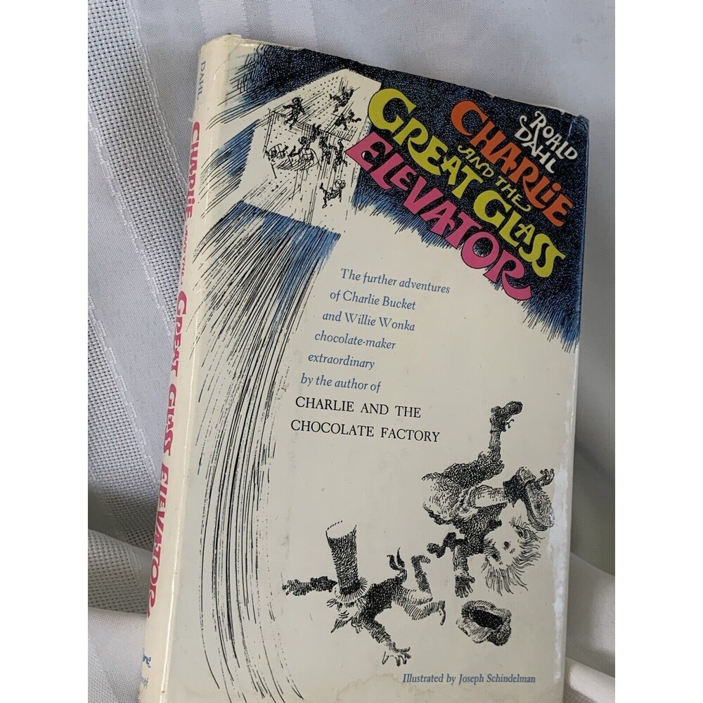 Roald Dahl  Charlie and the great glass elevator HBDJ  1st edition 1st printing